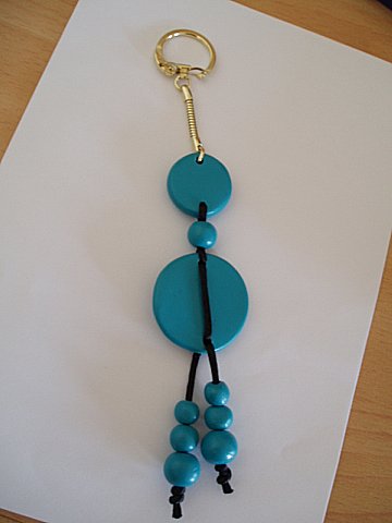 porte cl&eacute;s Filou turquoise